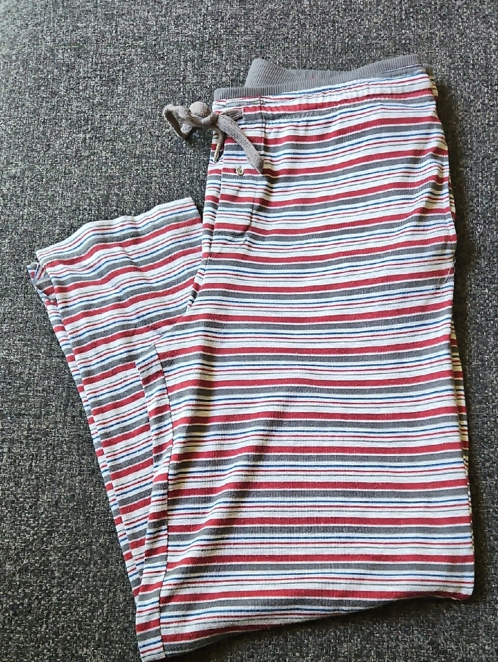 Jockey Red, Gray & White Striped Lounge Pants